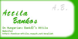 attila bankos business card